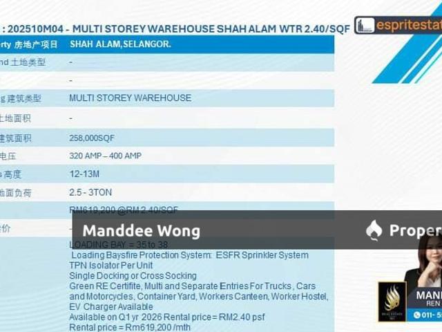 Warehouse for sale in Petaling, Alam Impian