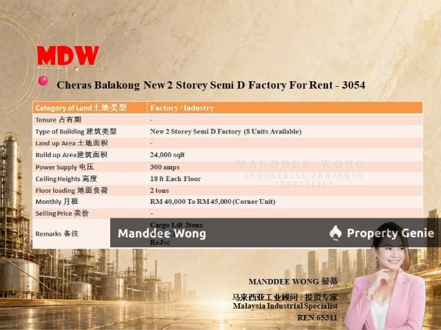 Warehouse for rent in Kajang, Langat