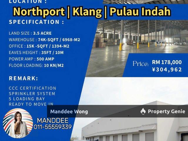 Warehouse for sale in Port Klang, Selangor