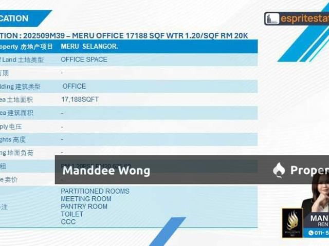 Office for rent in Port Klang, Selangor