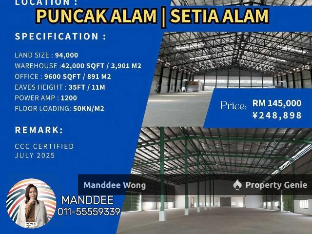 Warehouse for sale in Selangor