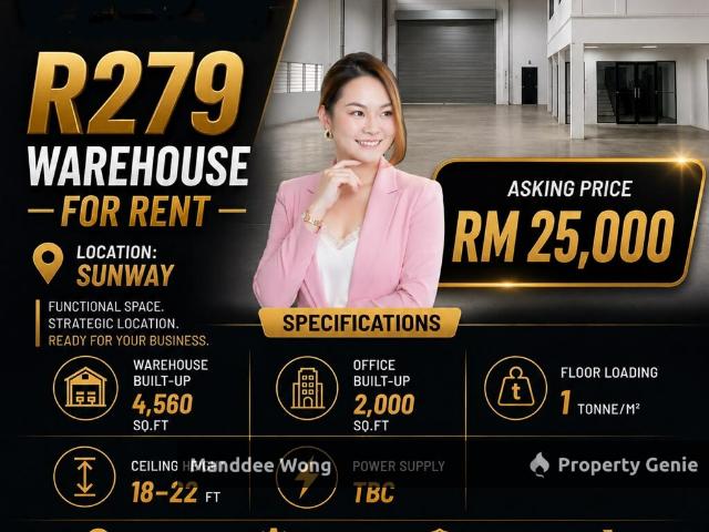 Warehouse for rent in Petaling, Subang Jaya