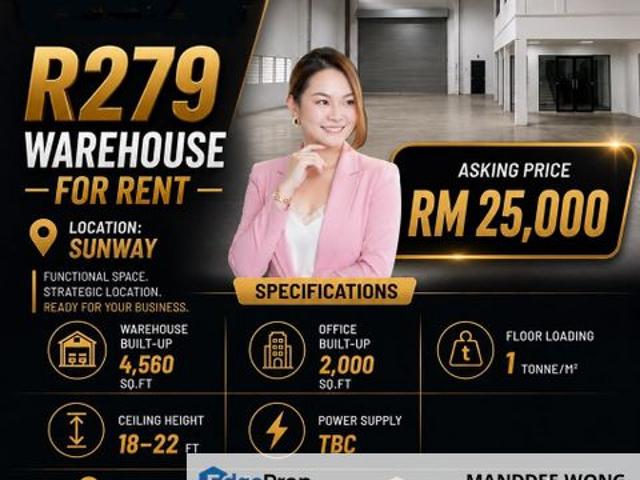 Warehouse for rent in Petaling, Subang Jaya