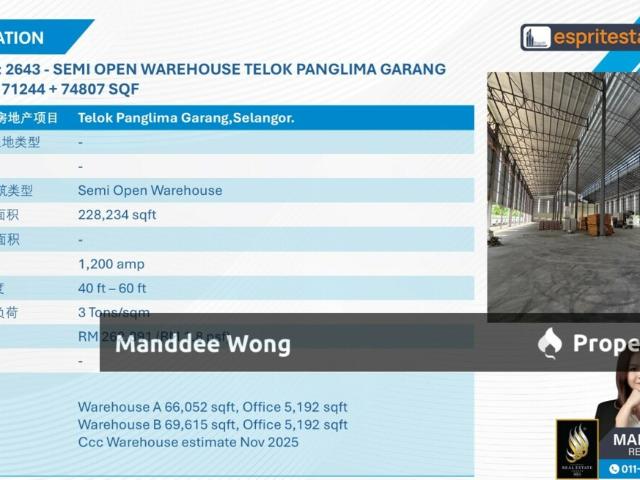 Warehouse for sale in Selangor