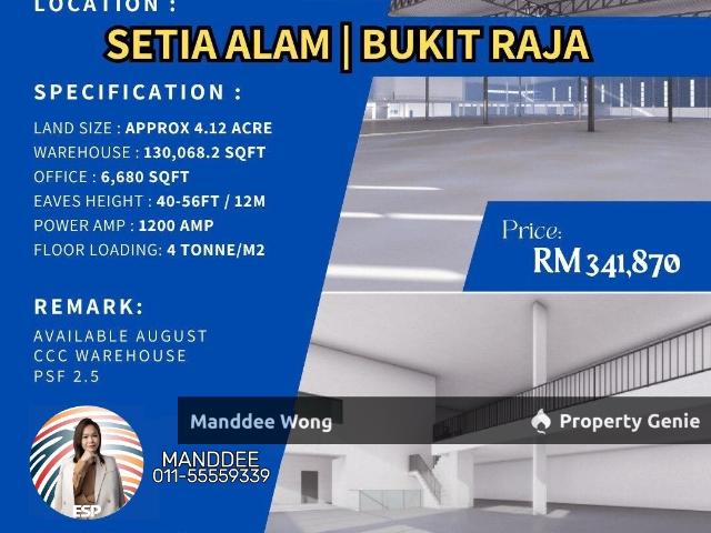 Warehouse for sale in Port Klang, Selangor