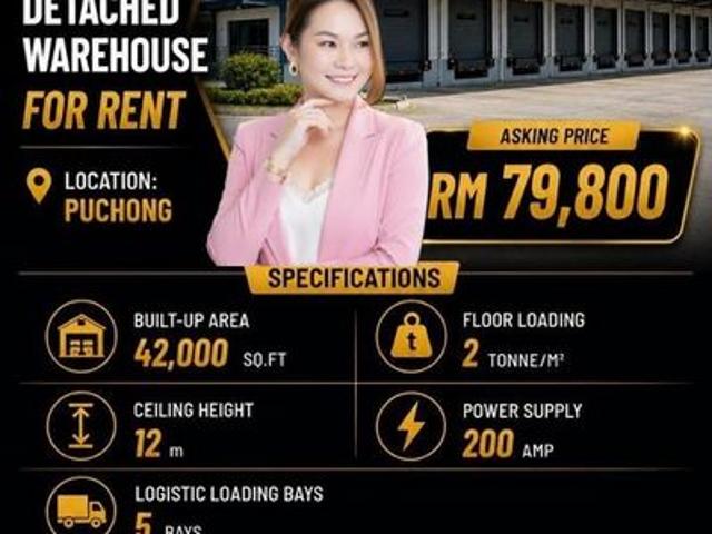 Warehouse for rent in Petaling, Subang Jaya