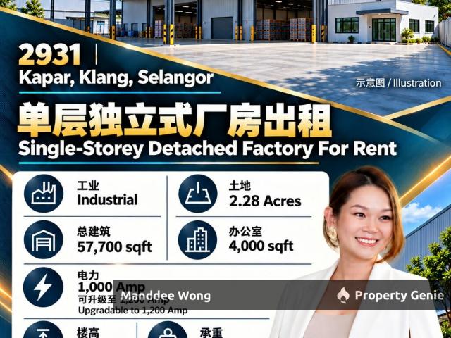 Warehouse for rent in Taman Pin Ke, Bandaraya Klang