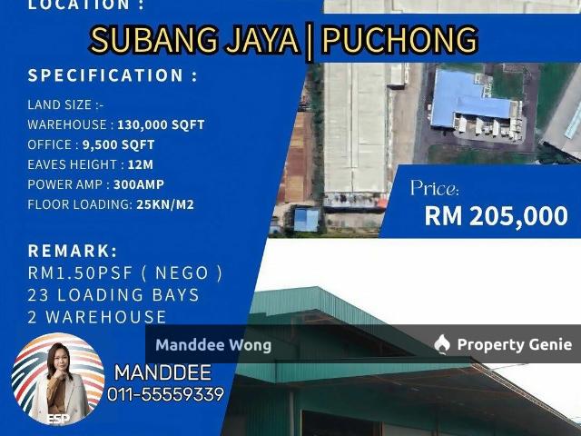 Warehouse for sale in Petaling, Subang Jaya