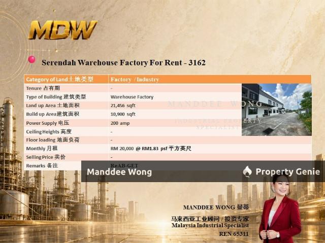 Warehouse for sale in Serendah, Selangor