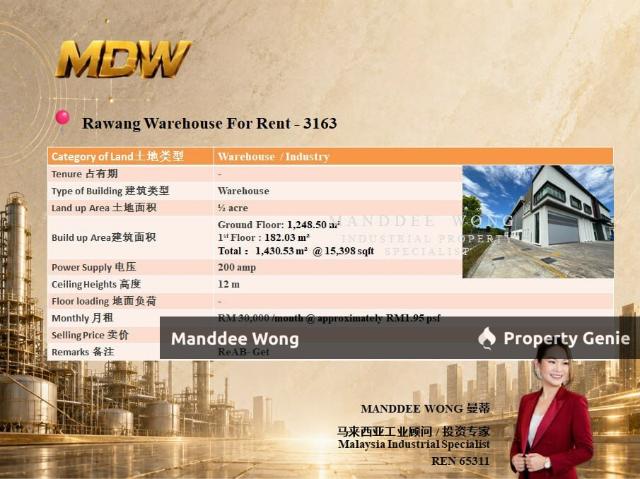Warehouse for sale in Selayang, Selangor