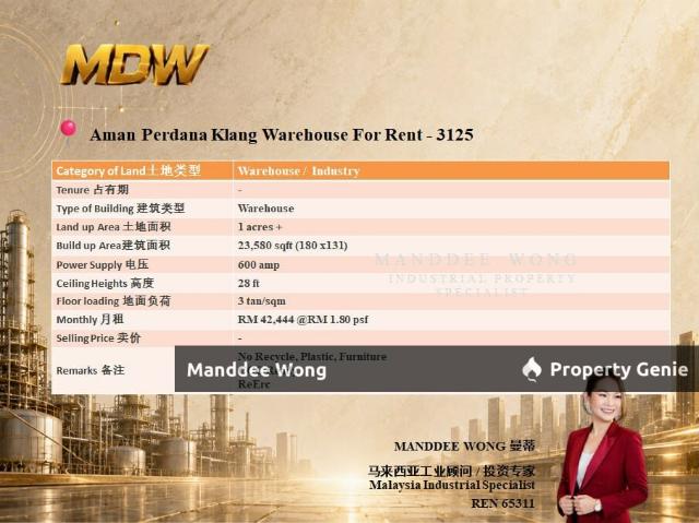 Warehouse for sale in Port Klang, Selangor