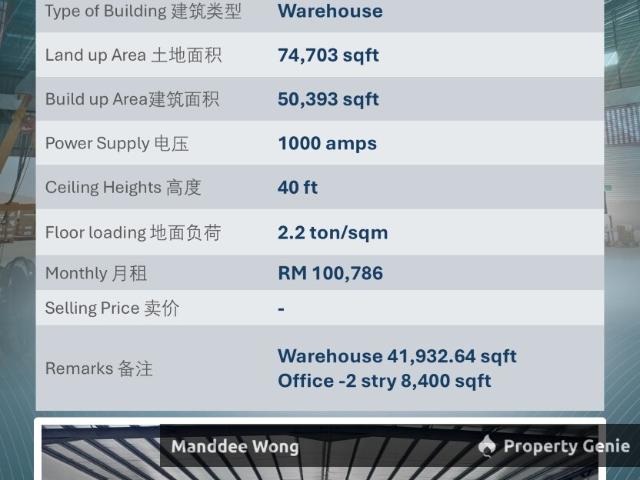 Warehouse for sale in Port Klang, Selangor