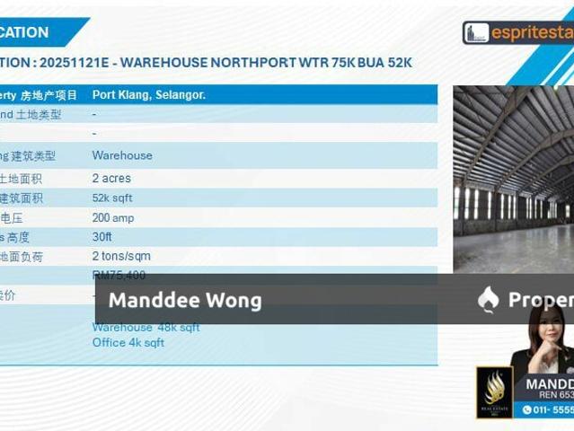 Warehouse for sale in Port Klang, Selangor