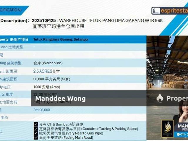 Warehouse for sale in Selangor