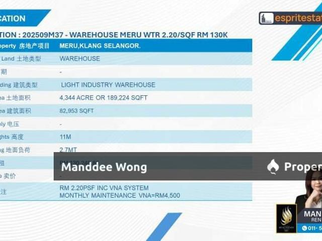 Warehouse for sale in Port Klang, Selangor