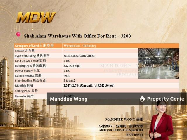 Warehouse for sale in Petaling, Alam Impian
