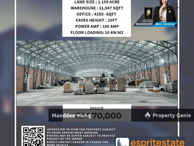 Warehouse for sale in Bukit Ledang, Johor