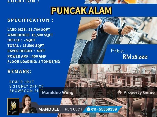 Warehouse for sale in Selangor