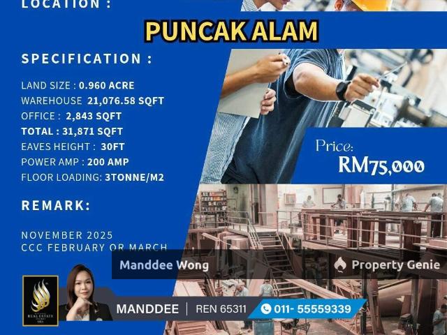 Warehouse for sale in Selangor