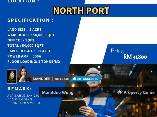 Warehouse for sale in Port Klang, Selangor