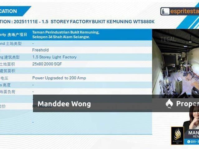 Warehouse for sale in Seksyen 14, Shah Alam