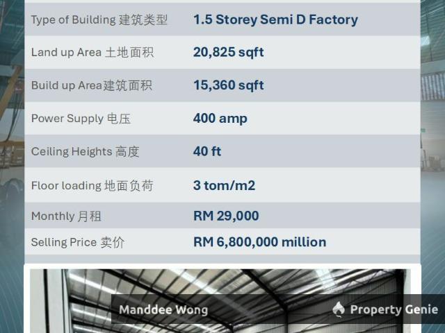 Warehouse for sale in Port Klang, Selangor