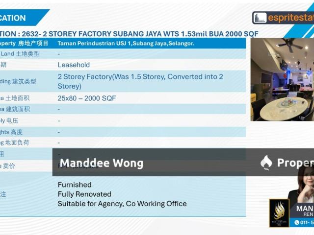 Warehouse for sale in Petaling, Subang Jaya