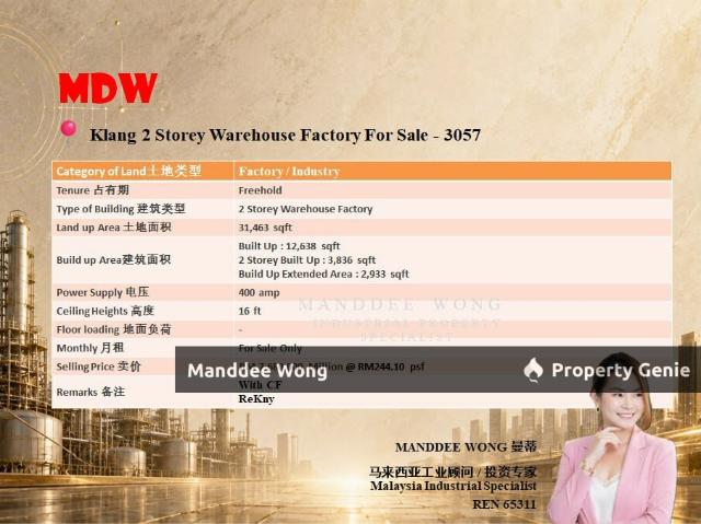 Warehouse for sale in Port Klang, Selangor