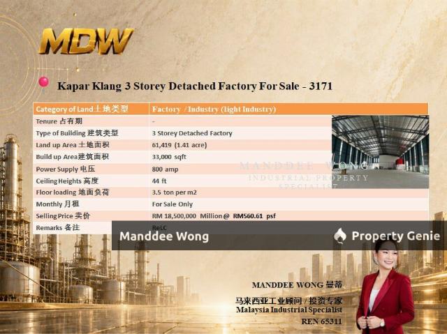 Warehouse for sale in Port Klang, Selangor