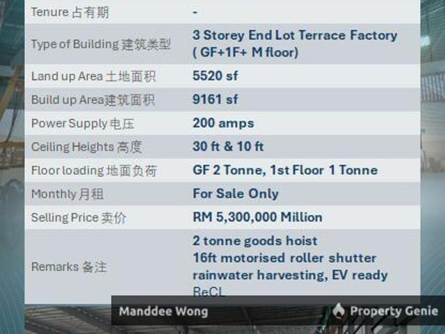 Warehouse for sale in Port Klang, Selangor