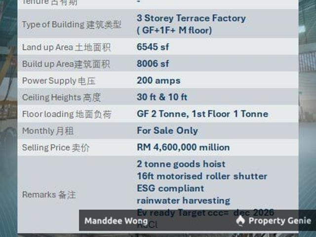 Warehouse for sale in Port Klang, Selangor