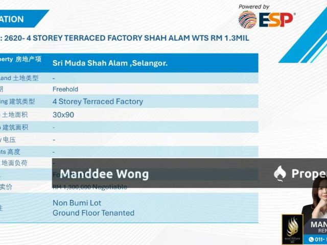 Warehouse for sale in Seksyen 14, Shah Alam