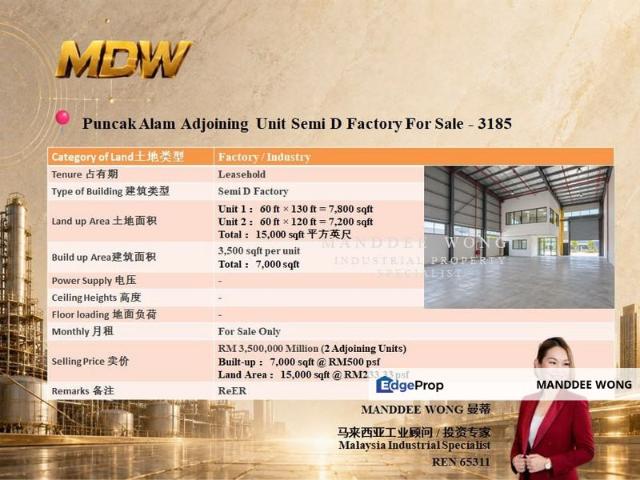 Warehouse for sale in Selangor