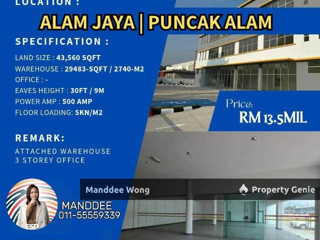Warehouse for sale in Selangor