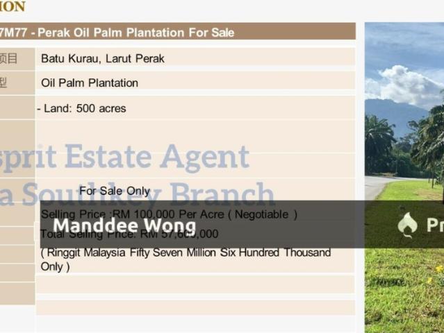 Property for sale in Perak