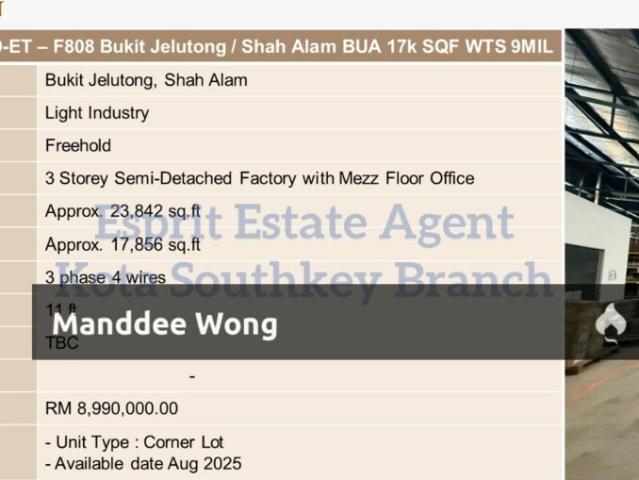 Warehouse for sale in Petaling, Alam Impian