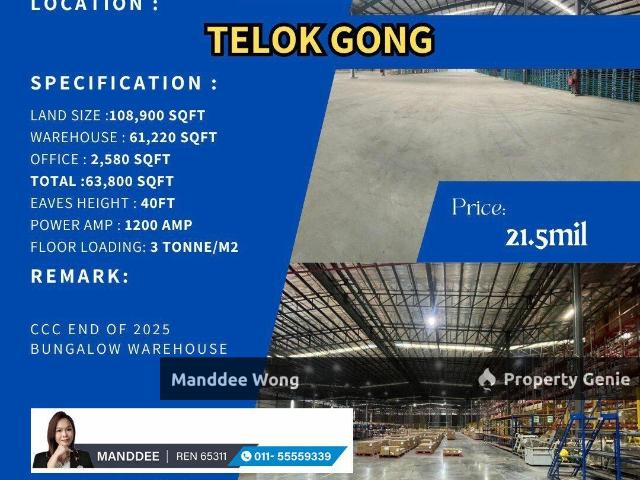 Warehouse for sale in Port Klang, Selangor