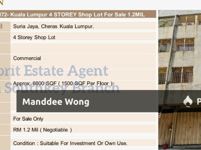 Shop for sale in Kajang, Langat
