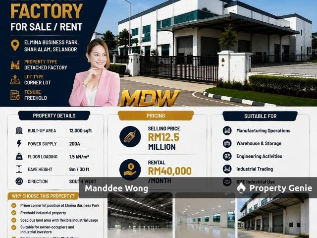 Warehouse for sale in Selayang, Selangor