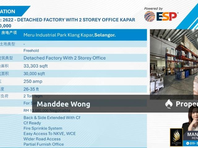 Warehouse for sale in Port Klang, Selangor