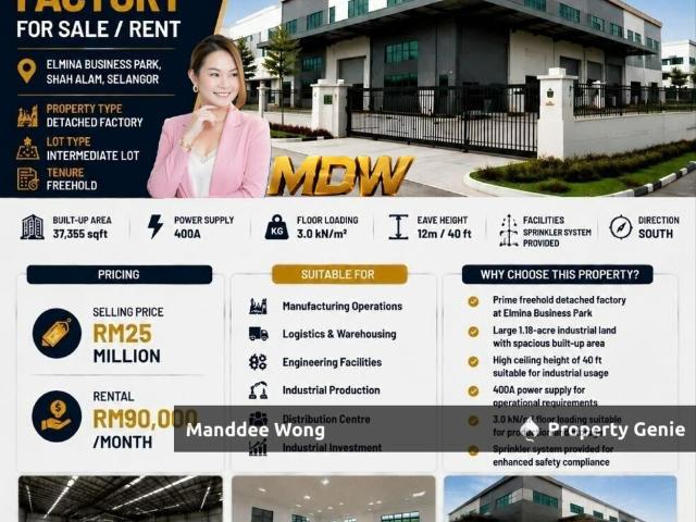 Warehouse for sale in Selayang, Selangor