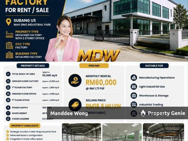 Warehouse for sale in Petaling, Alam Impian