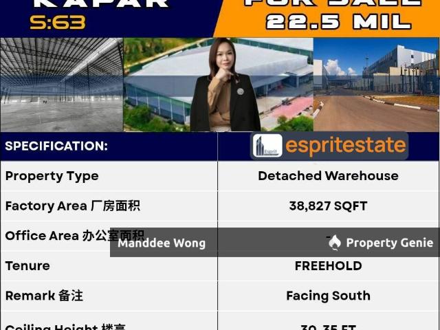 Warehouse for sale in Port Klang, Selangor