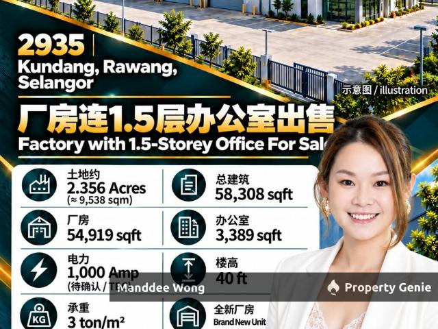 Warehouse for sale in Kampung Baru Kundang, Majlis Perbandaran Selayang