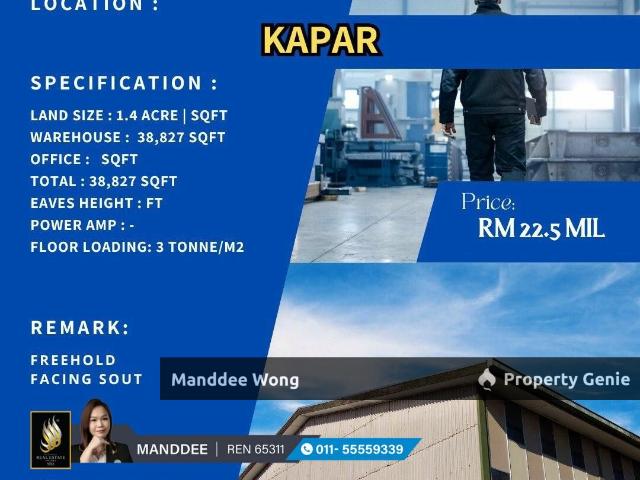 Warehouse for sale in Port Klang, Selangor