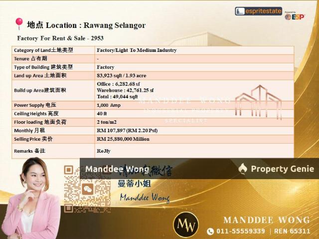 Warehouse for sale in Selayang, Selangor