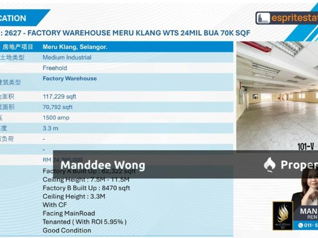 Warehouse for sale in Port Klang, Selangor