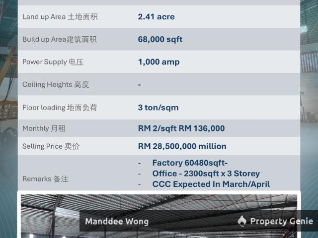 Warehouse for sale in Port Klang, Selangor