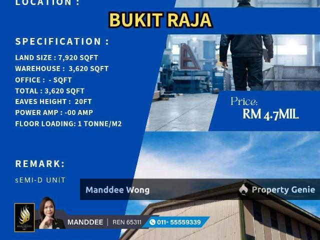 Warehouse for sale in Port Klang, Selangor
