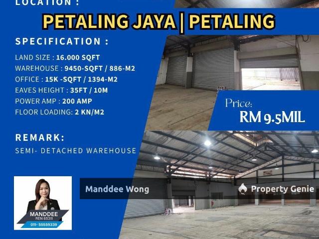 Warehouse for sale in Petaling, Damansara Damai